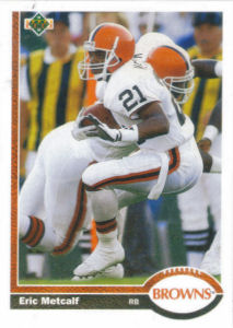 Eric Metcalf 1991 Upper Deck #70 football card