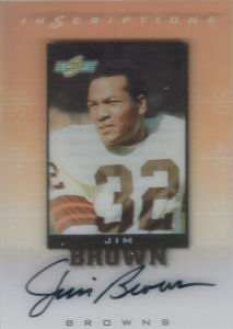 Jim Brown 1999 Score Supplemental Inscriptions JB32 football card
