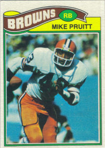 Mike Pruitt 1977 Rookie football card