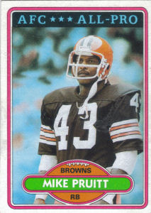 Mike Pruitt 1980 football card