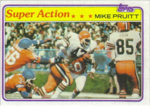 Mike Pruitt 1981 Super Action football card