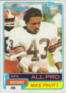 Mike Pruitt 1981 football card