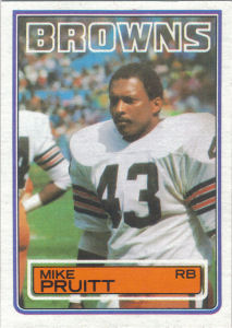 Mike Pruitt 1983 football card