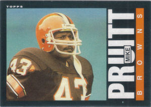 Mike Pruitt 1985 football card