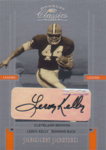 2005 Leroy Kelly Donruss Classics Significant Signatures SILVER #110 football card - Serial no. 69/75