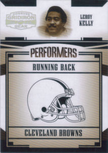2005 Leroy Kelly Donruss Gridiron Gear Performers SILVER Holofoil #P-33 football card - Serial no. 162/250