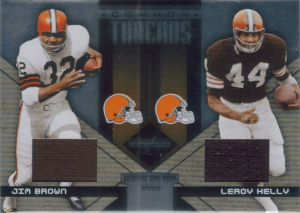 2005 Leroy Kelly Donruss Playoff Leaf Limited Common Threads #CT-19 football card - Serial no. 1/25