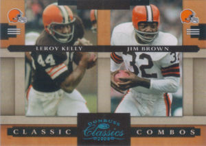 2008 Leroy Kelly Donruss Classics Classic Combos PLATINUM #CC-6 football card - Serial no. 18/25