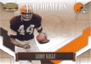 2008 Leroy Kelly Donruss Gridiron Gear Performers Silver Holofoil #P-29 football card - Serial no. 171/250