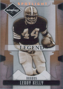 2008 Leroy Kelly Donruss Leaf Limited BRONZE Spotlight #158 football card - Serial no. 098/125