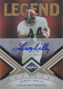 2010 Leroy Kelly Panini Legend Limited Monikers Autographs GOLD #138 football card - Serial no. 17/25