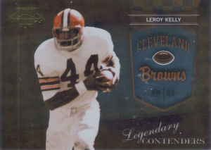 2010 Leroy Kelly Panini Playoff Legendary Contenders GOLD #21 football card - Serial no. 067/100