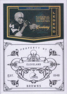 2010 Leroy Kelly Panini Playoff National Treasures Century GOLD #163 football card - Serial no. 02/10