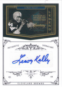 2010 Leroy Kelly Panini Playoff National Treasures Century GOLD SIGNATURE #163 football card - Serial no. 07/25