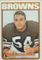Center Fred Hoaglin 1972 football card