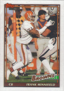 Frank Minnifield 1991 Topps #600 football card