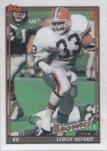 Leroy Hoard 1991 Topps #594 football card