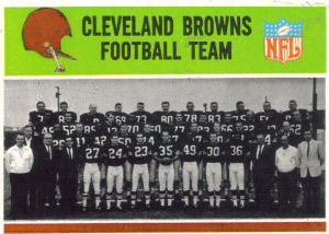 1965 Browns Team football card