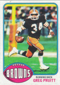 Greg Pruitt 1976 football card