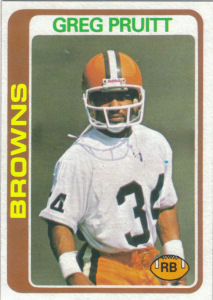 Greg Pruitt 1978 football card