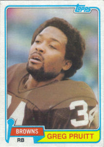 Greg Pruitt 1981 football card