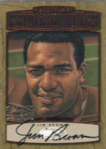 Jim Brown 1999 Donruss All-Time Gridiron Kings Autographs #AGK5 card