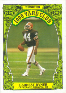 Earnest Byner 1986 1000 yard club football card