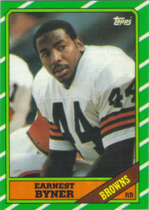 Earnest Byner 1986 football card