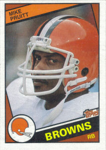 Mike Pruitt 1984 football card