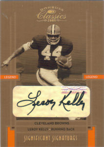 2005 Leroy Kelly Donruss Classics Significant Signatures BRONZE #110 football card - Serial no. 054/100 2005 Leroy Kelly Donruss Classics Significant Signatures BRONZE #110 football card - Serial no. 054/100