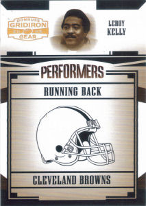 2005 Leroy Kelly Donruss Gridiron Gear Performers Gold Holofoil #P-33 football card - Serial no. 079/100 2005 Leroy Kelly Donruss Gridiron Gear Performers Gold Holofoil #P-33 football card - Serial no. 079/100