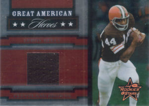 2005 Leroy Kelly Donruss Leaf Great American Heroes JERSEYS #GAH18 football card - Serial no. 165/250