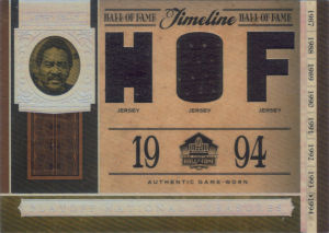 2006 Leroy Kelly Donruss Playoff National Treasures Triple Jersey Hall of Fame #TL-LK football card - Serial no. 05/13 2006 Leroy Kelly Donruss Playoff National Treasures Triple Jersey Hall of Fame #TL-LK football card - Serial no. 05/13
