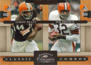 2008 Leroy Kelly Donruss Classics Classic Combos SILVER #CC-6 football card - Serial no. 220/250