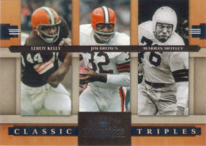2008 Leroy Kelly Donruss Classics Classic Triples #CT-2 football card - Serial no. 0910/1000 2008 Leroy Kelly Donruss Classics Classic Triples #CT-2 football card - Serial no. 0910/1000