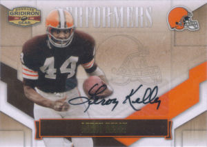 2008 Leroy Kelly Donruss Gridiron Gear Performers AUTOGRAPH #P-29 football card - Serial no. 006/100