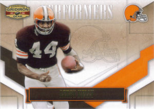 2008 Leroy Kelly Donruss Gridiron Gear Performers GOLD #P-29 football card - Serial no. 052/500