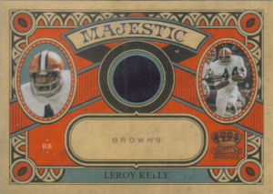 2010 Leroy Kelly Panini Crown Royale Majestic MATERIALS #23 football card - Serial no. 23/25 2010 Leroy Kelly Panini Crown Royale Majestic MATERIALS #23 football card - Serial no. 23/25