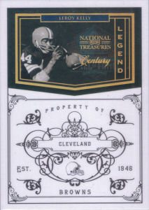 2010 Leroy Kelly Panini Playoff National Treasures Century GOLD #163 football card - Serial no. 02/10 2010 Leroy Kelly Panini Playoff National Treasures Century GOLD #163 football card - Serial no. 02/10