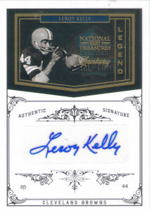 2010 Leroy Kelly Panini Playoff National Treasures Century GOLD SIGNATURE #163 football card - Serial no. 07/25 2010 Leroy Kelly Panini Playoff National Treasures Century GOLD SIGNATURE #163 football card - Serial no. 07/25