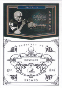 2010 Leroy Kelly Panini Playoff National Treasures Century SILVER #163 football card - Serial no. 14/25