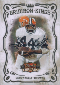 2010 Leroy Kelly Panini Threads Gridiron Kings Autographs #47 football card - Serial no. 06/50