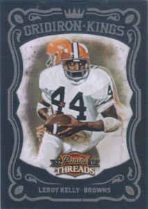 2010 Leroy Kelly Panini Threads Gridiron Kings Blue #47 football card - Serial no. 38/50