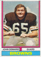 Left Guard John Demarie 1974 football card